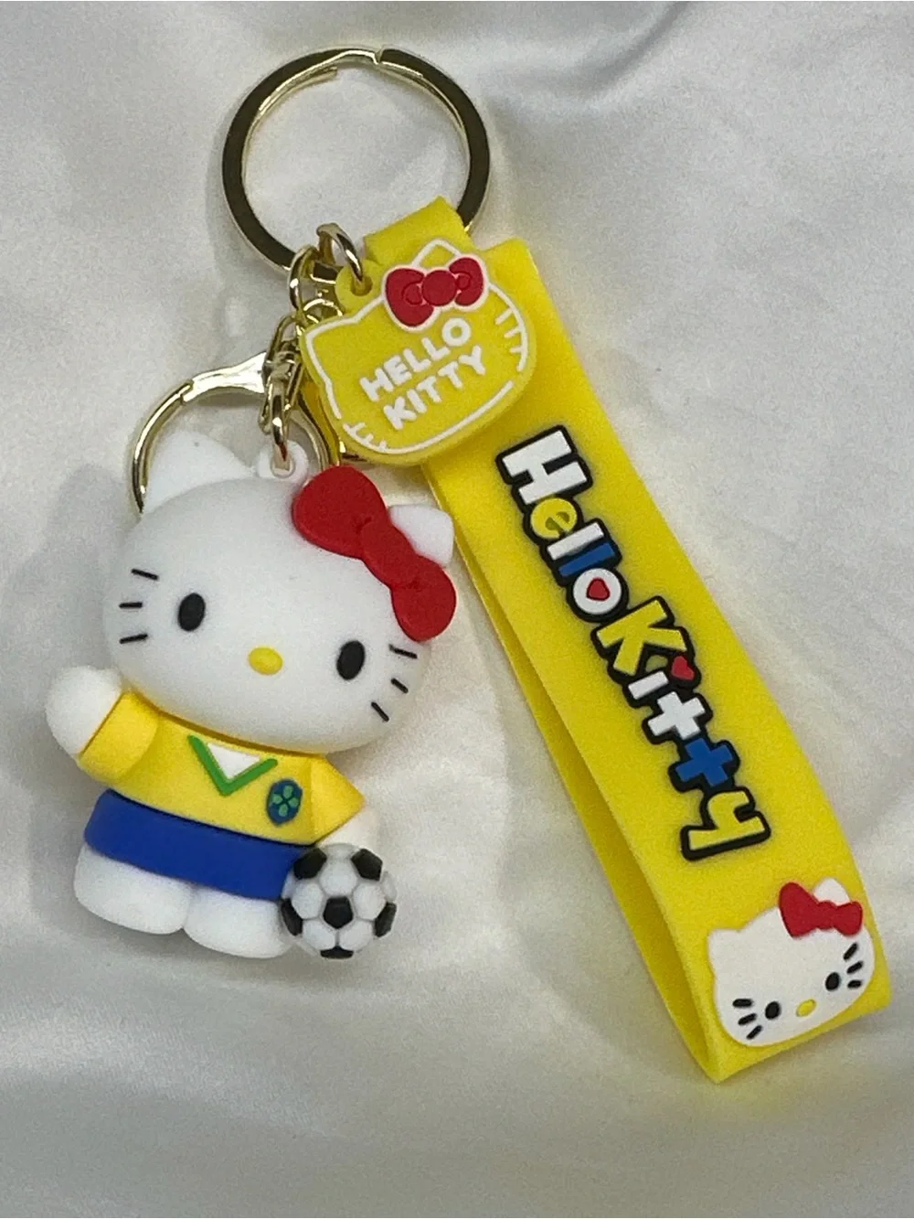 Kitty Keychains with Many Colorful Straps B21